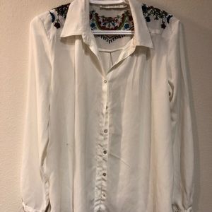 Zara Embroidered Blouse
